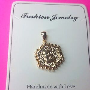 Gold Initial Heart Charm